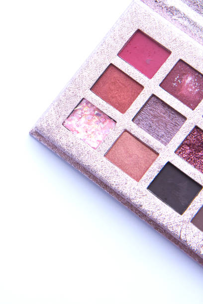 istock Eyeshadow colorful palette for makeup on a white background 1323896217
