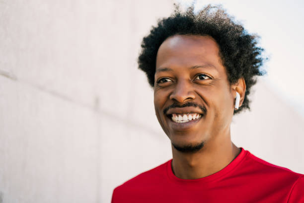 istock Afro athlete man standing outdoors. 1323901715