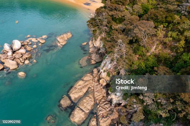 Split Apple Rocks In Abel Tasman National Park Kaiteriteri New Zealand Stock Photo - Download Image Now