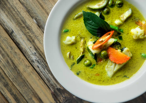 istock traditional thai food. Curry soup. 1323904252