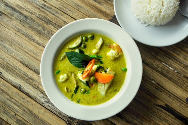 istock traditional thai food. Curry soup. 1323904274