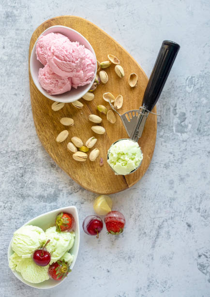 istock Photo of fruit ice cream on white background 1323905893