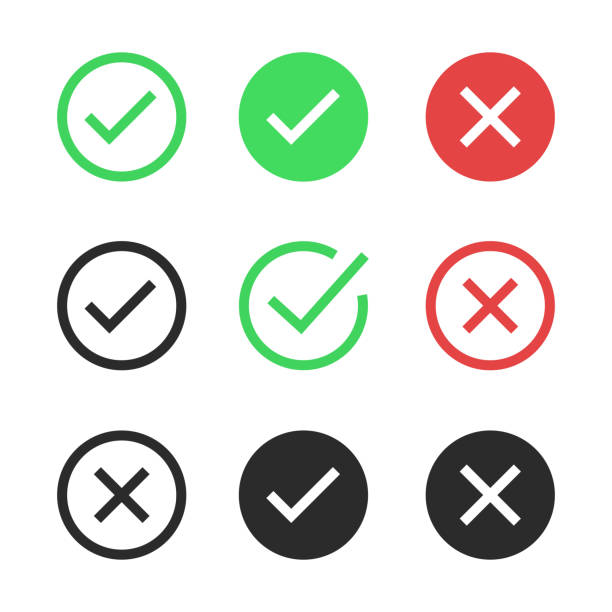 illustrations, cliparts, dessins animés et icônes de cochez le vecteur du jeu d’icônes. coche isolée sur la culture arrière blanche. trait modifiable. illustration vectorielle - facture