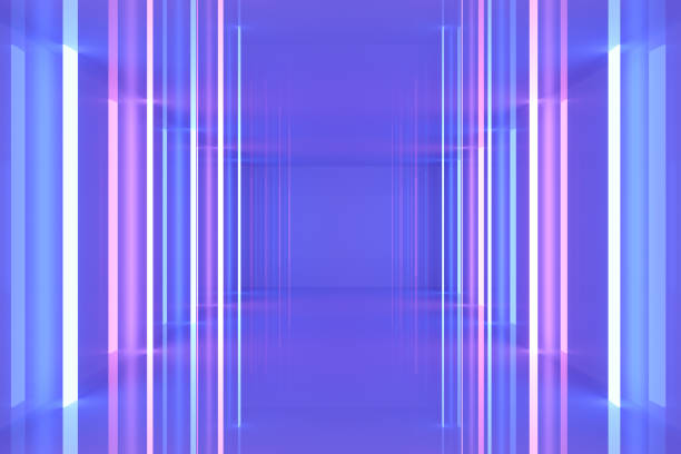 istock 3D Empty Room, Tunnel With Neon Lights, Abstract Modern Architecture Background 1323913641