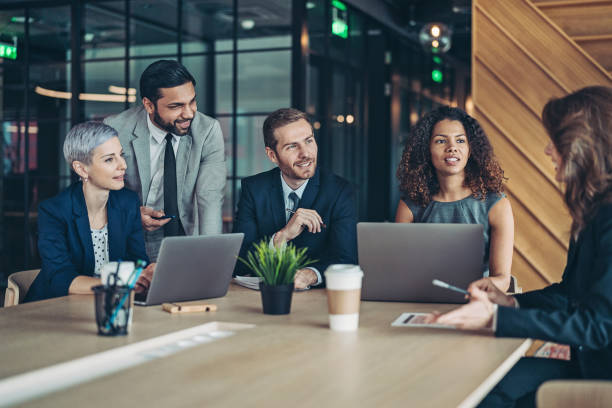 Company management on a meeting