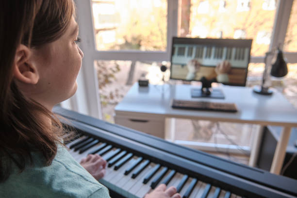istock Education online. Learning for music at home. Coronavirus. Quarantine 1323917379