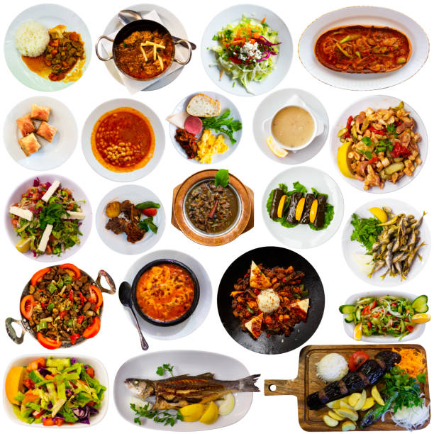 istock Collage of popular Turkish authentic dishes isolated on white 1323918851