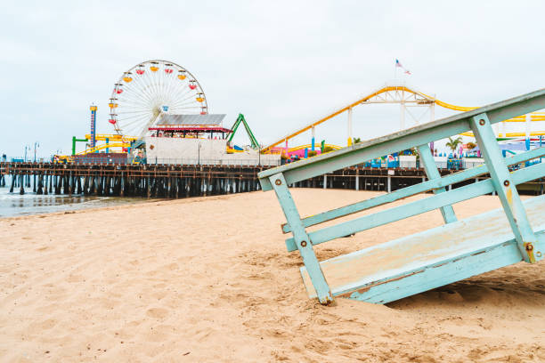 istock Santa Monica Beach in Los Angeles on a cloudy day 1323921821