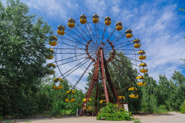 istock Attraction Ferris Wheel in ghost town Pripyat, Chernobyl Exclusion Zone 1323927337