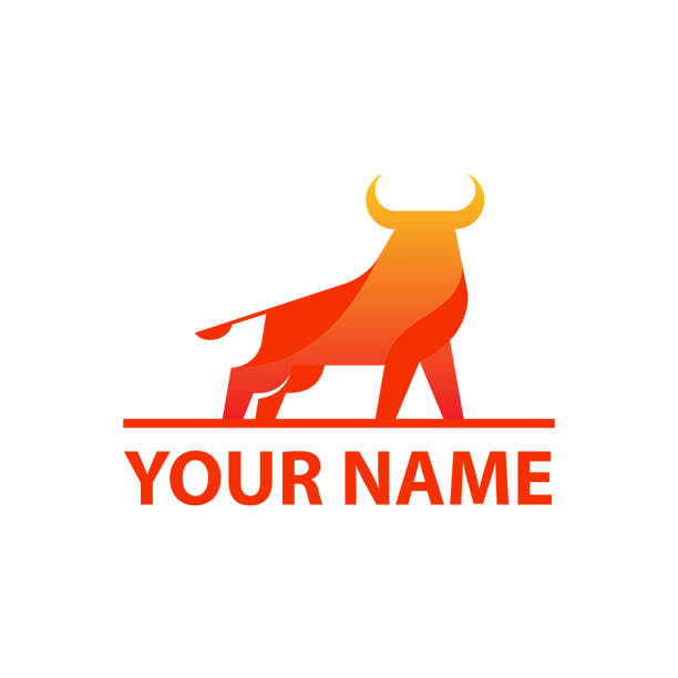 illustrazioni stock, clip art, cartoni animati e icone di tendenza di il design dell'illustrazione vettoriale del logo bull, il design creativo e semplice, può essere utilizzato come logo e modello per l'azienda. - ox head