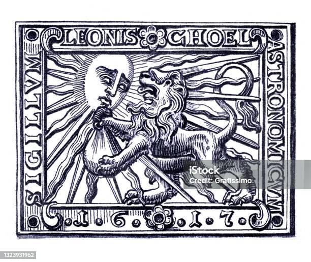Leon Devorando Ilustración de León Devorando El Símbolo De La Astronomía Del Sol y más ...
