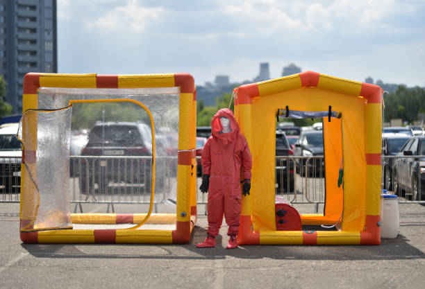 istock manikin in biohazard suit 1323932838