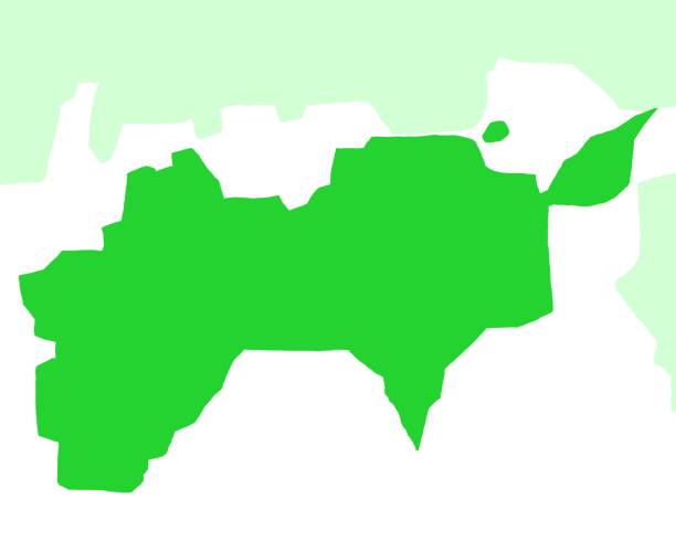 istock Illustration image of map of Shikoku 1323941042