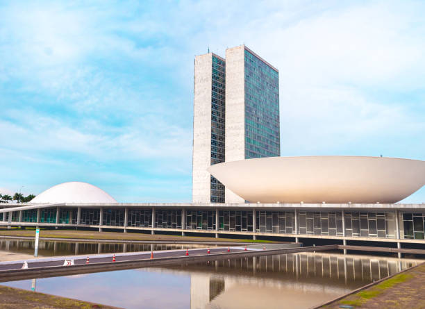 kongres narodowy brazylii. kongres narodowy, izba deputowanych, senat federalny, brasilia, brazylia. - national congress building zdjęcia i obrazy z banku zdjęć