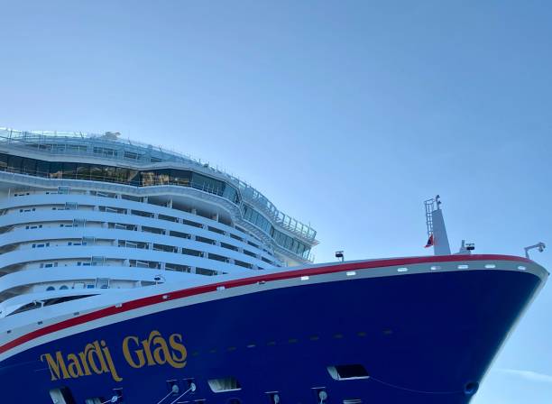 Carnival Mardi Gras Cruise Ship Docked in Florida stock photo