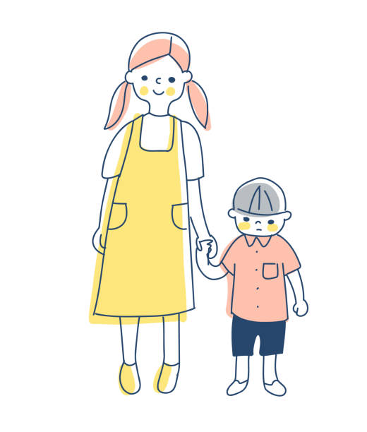 Older Sister And Younger Brother Standing Hand In Hand Stock Illustration - Download Image Now - iStock Older Sister And Younger Brother Standing Hand In Hand Stock Illustration - Download Image Now - iStock