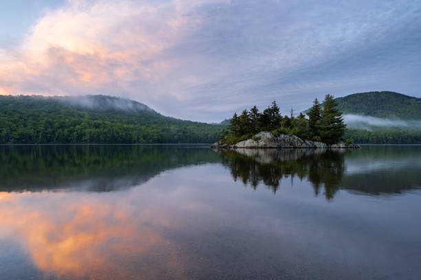 istock View of Lac Stukely at Sunset, Quebec, Canada 1323964542
