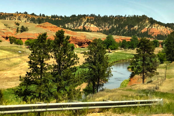 Belle Fourche river in Wyoming Along side the Belle Fourche river in Wyoming black hills national forest stock pictures, royalty-free photos & images