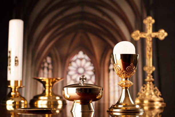 istock First Holy Communion. Catholic religion theme. 1323967858