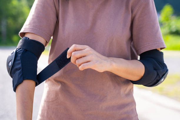 istock elbow pads for safety when play skateboard 1323973779