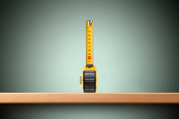 Tape measure on shelf