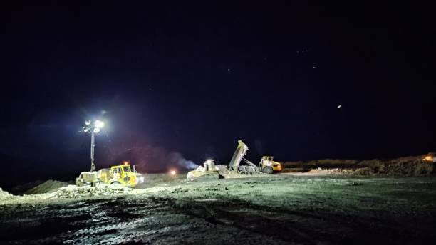 istock Truck dumping on disposal 1323977787