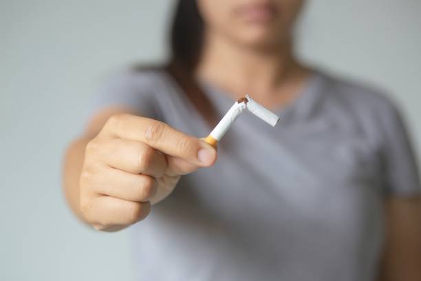 istock She quit smoking for her health. 1323980923