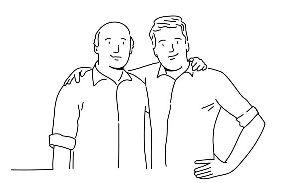 Two Friends Hugging Cartoons Illustrations, Royalty-Free Vector Graphics &  Clip Art - iStock