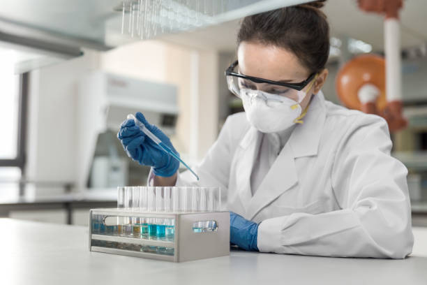 istock Female scientist working in the laboratory. 1323987027