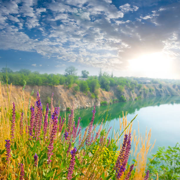 sunrise over a lake