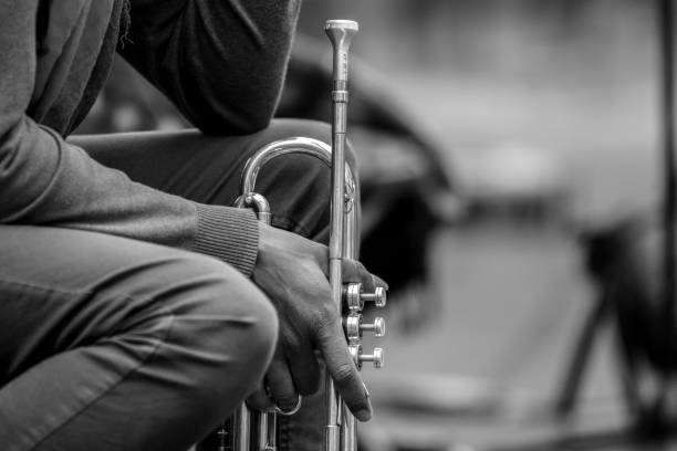 istock Close Up Of A Trumpet Player 1323992355