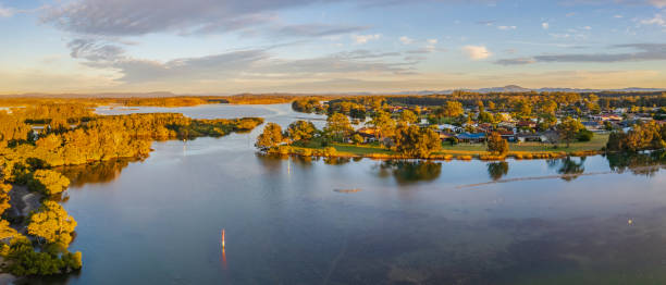 istock Ohmas Bay Sunrise Panorama 1323996618