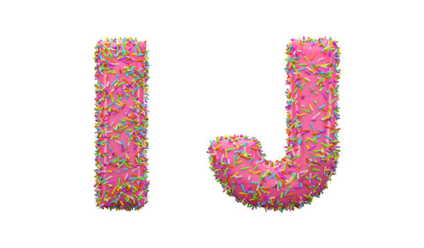 istock Doughnut Alphabet I and J letters. 1323998768