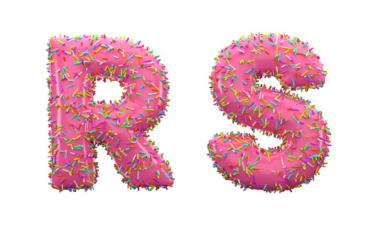 Doughnut Alphabet R and S letters.