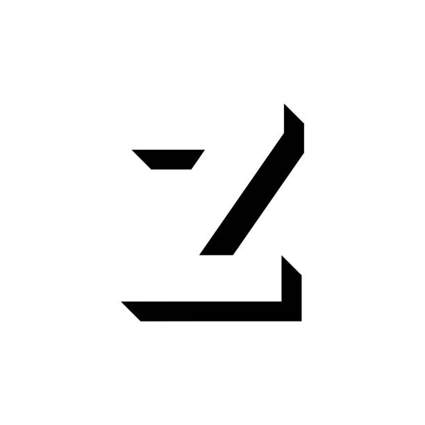 벡터 기하학적 그림자 문자 z - alphabet letter z three dimensional shape typescript stock illustrations