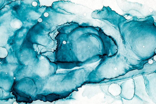 istock Abstract color background, hand drawn alcohol painting, liquid ink technique 1324002455