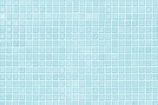 istock Blue pastel ceramic wall and floor tiles abstract background. Design geometric mosaic texture decoration of the bedroom. Simple seamless pattern for backdrop advertising banner poster or web. 1324003588