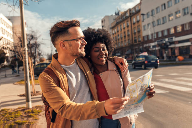 istock Smiling couple enjoying on vacation. 1324005730