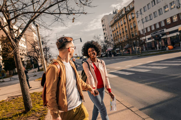 istock Smiling couple enjoying on vacation. 1324005735
