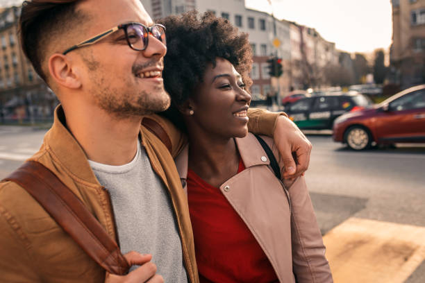 istock Smiling couple enjoying on vacation. 1324005924