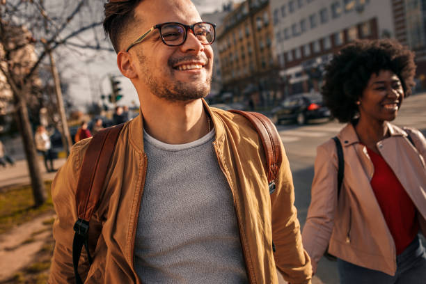 istock Smiling couple enjoying on vacation. 1324006065