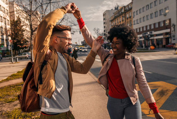 istock Smiling couple enjoying on vacation. 1324006370
