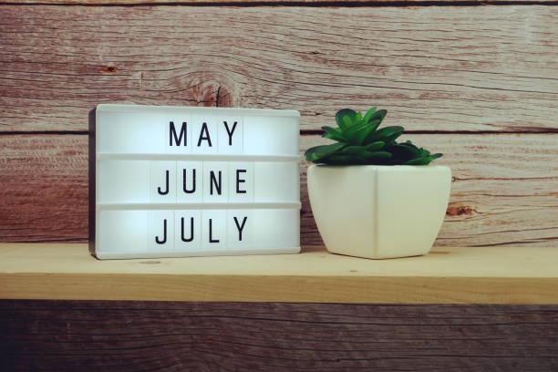 istock May, June, July word in light box on wooden background 1324006428