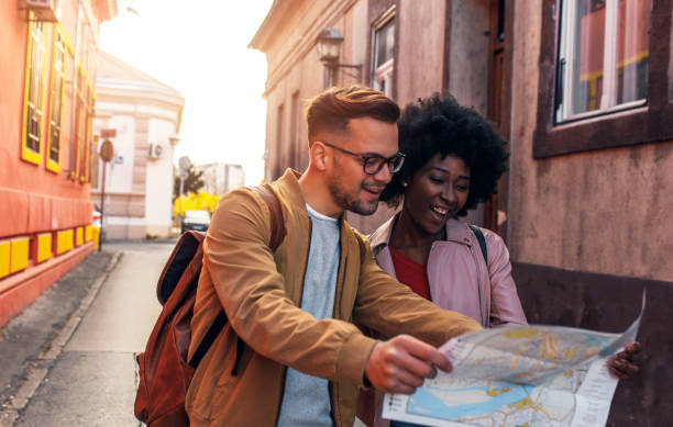 istock Smiling couple enjoying on vacation. 1324006753