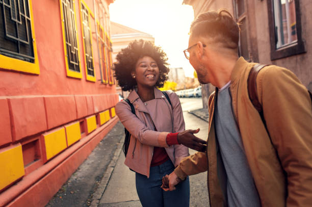 istock Smiling couple enjoying on vacation. 1324006833