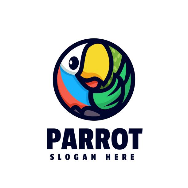 wektor ilustracja parrot maskota cartoon style. - maskota stock illustrations