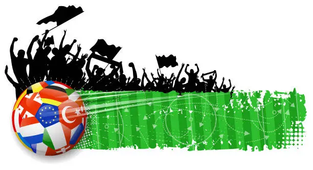 Vector illustration of championship goal banner
