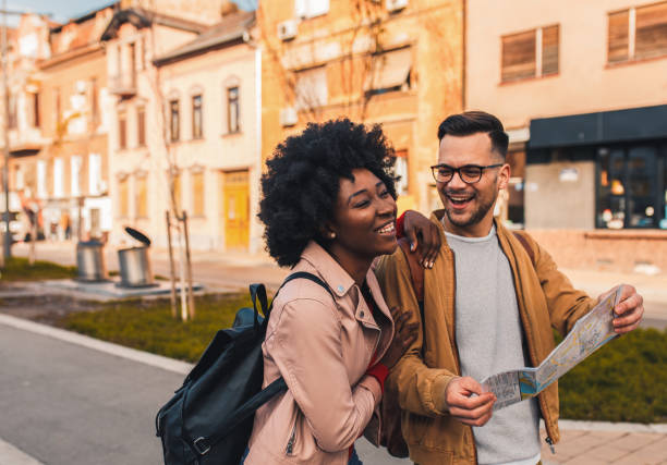 istock Smiling couple enjoying on vacation. 1324007496