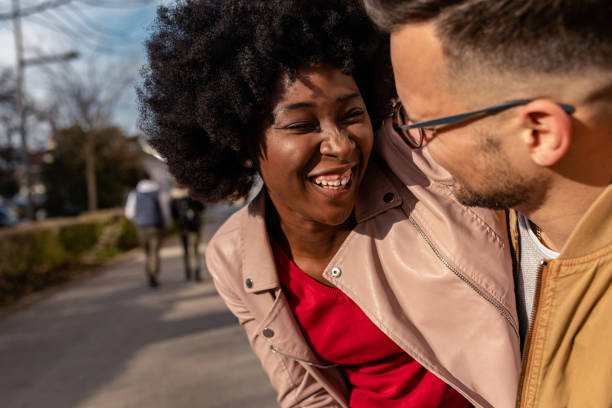 istock Smiling couple enjoying on vacation. 1324007541