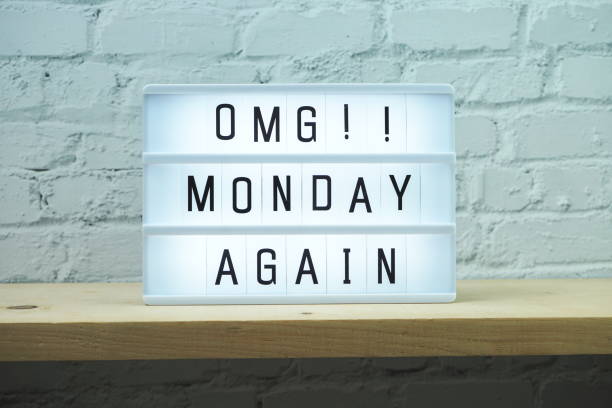 istock Monday Again word in light box on wooden background 1324007666